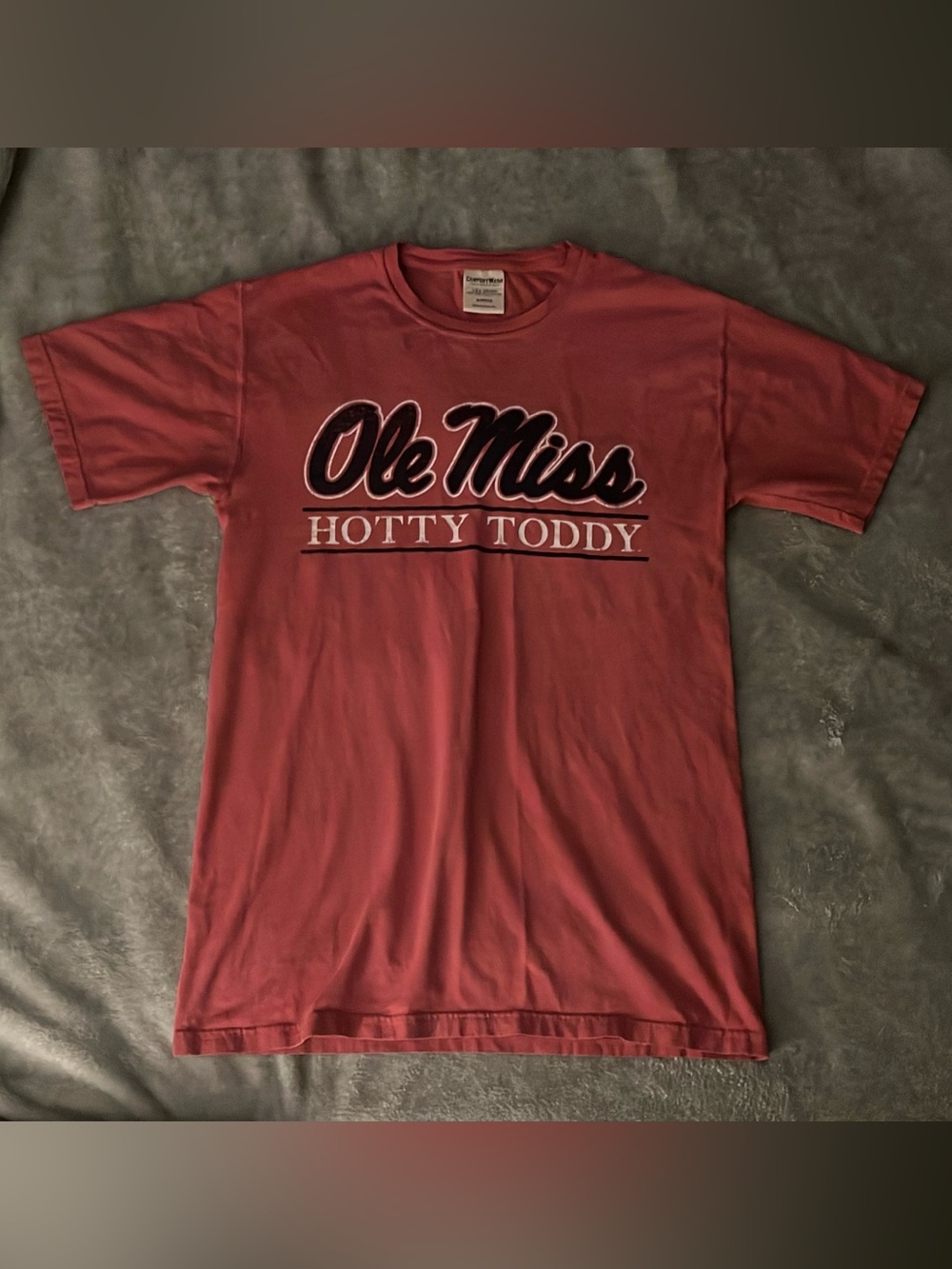 Ole Miss Rebels Hotty Toddy T Shirt ComfortWash Crimson Red Men Size S